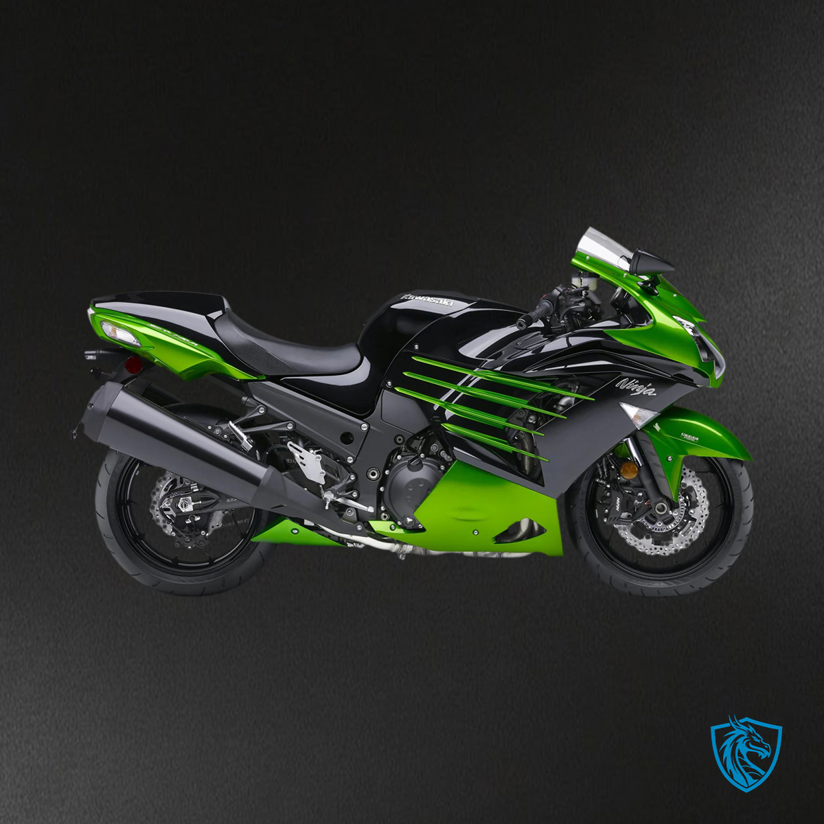 Kawasaki ZX14R (2012-2025) Black & Mix Green - Fairing Kit