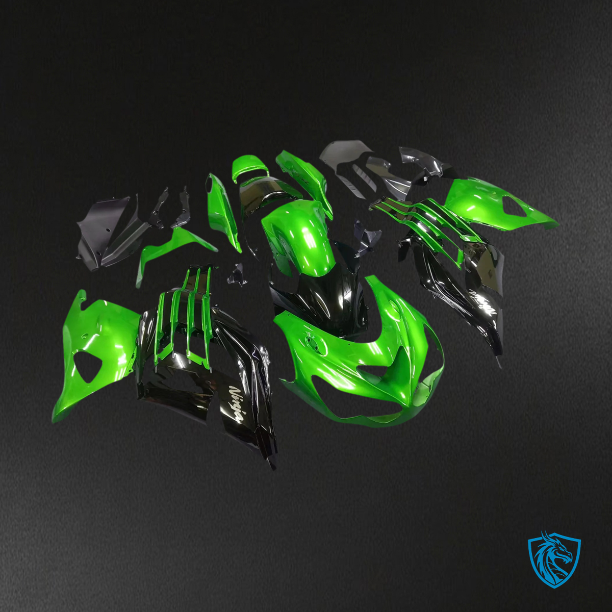 Kawasaki ZX14R (2012-2025) Black & Mix Green - Fairing Kit
