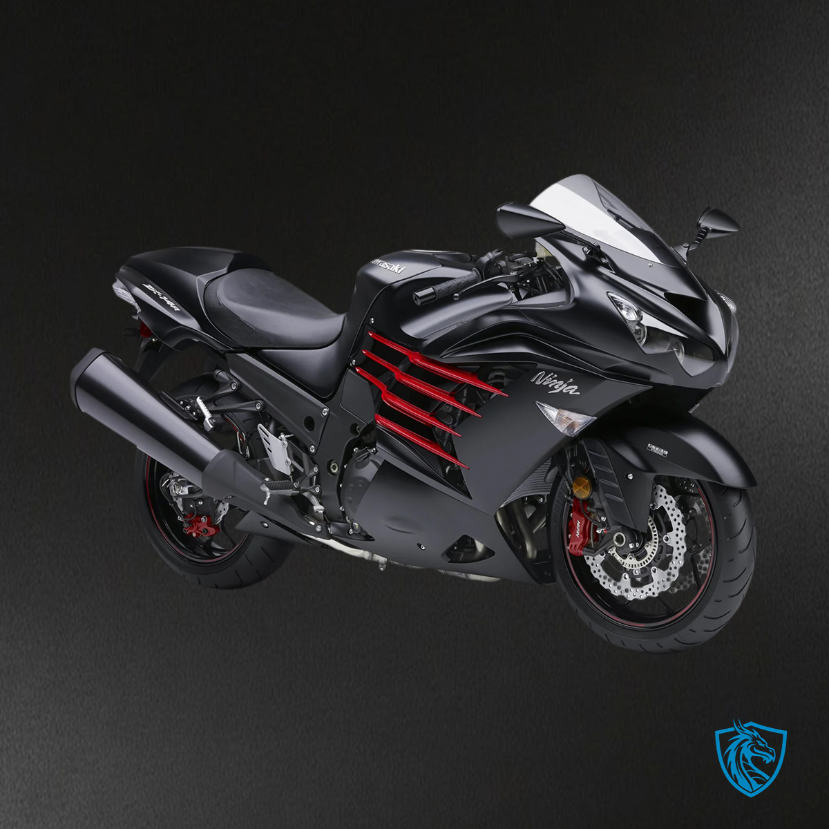 Kawasaki ZX14R (2012-2025) Black & Red - Fairing Kit