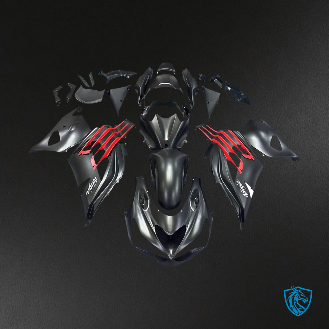 Kawasaki ZX14R (2012-2025) Black & Red - Fairing Kit