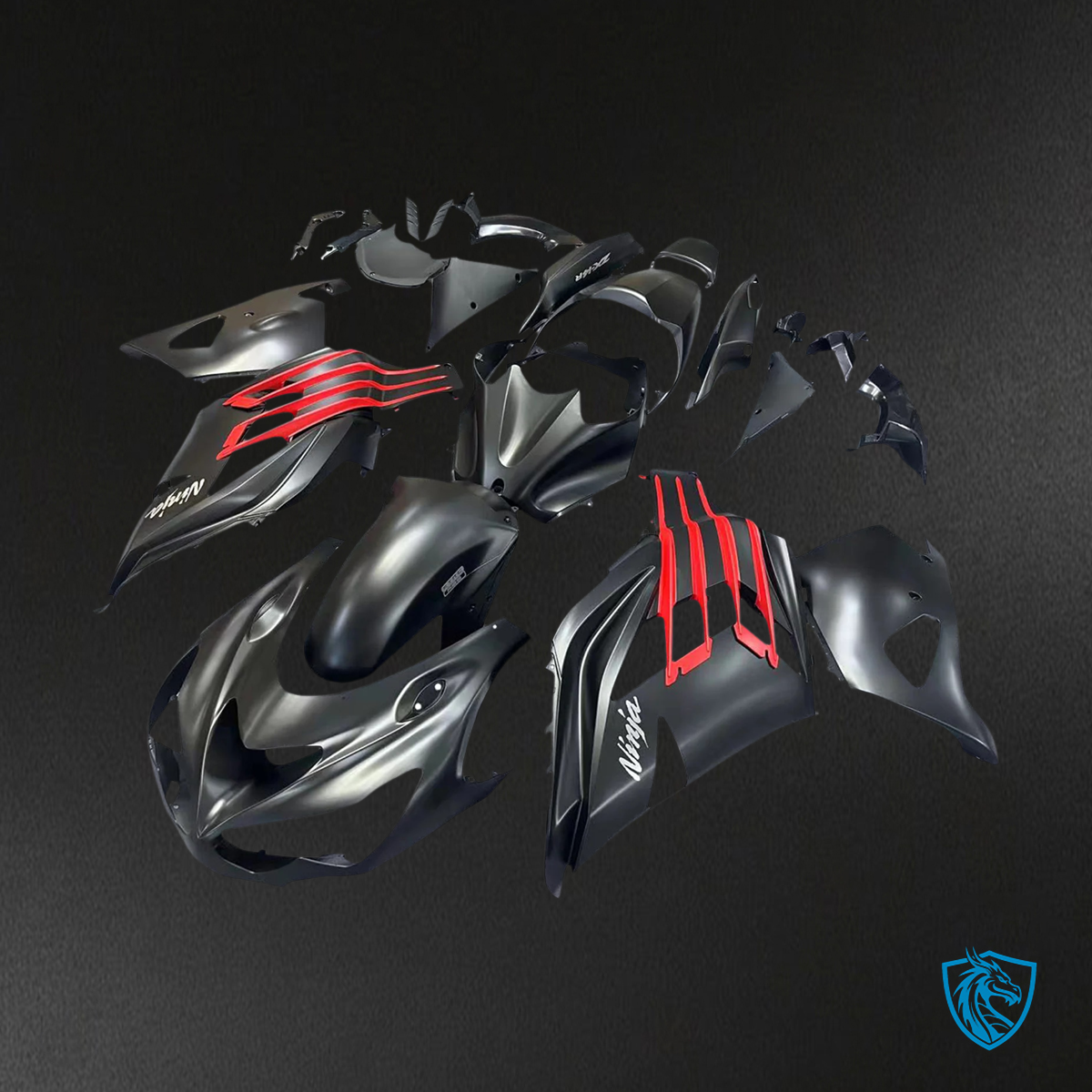 Kawasaki ZX14R (2012-2025) Black & Red - Fairing Kit