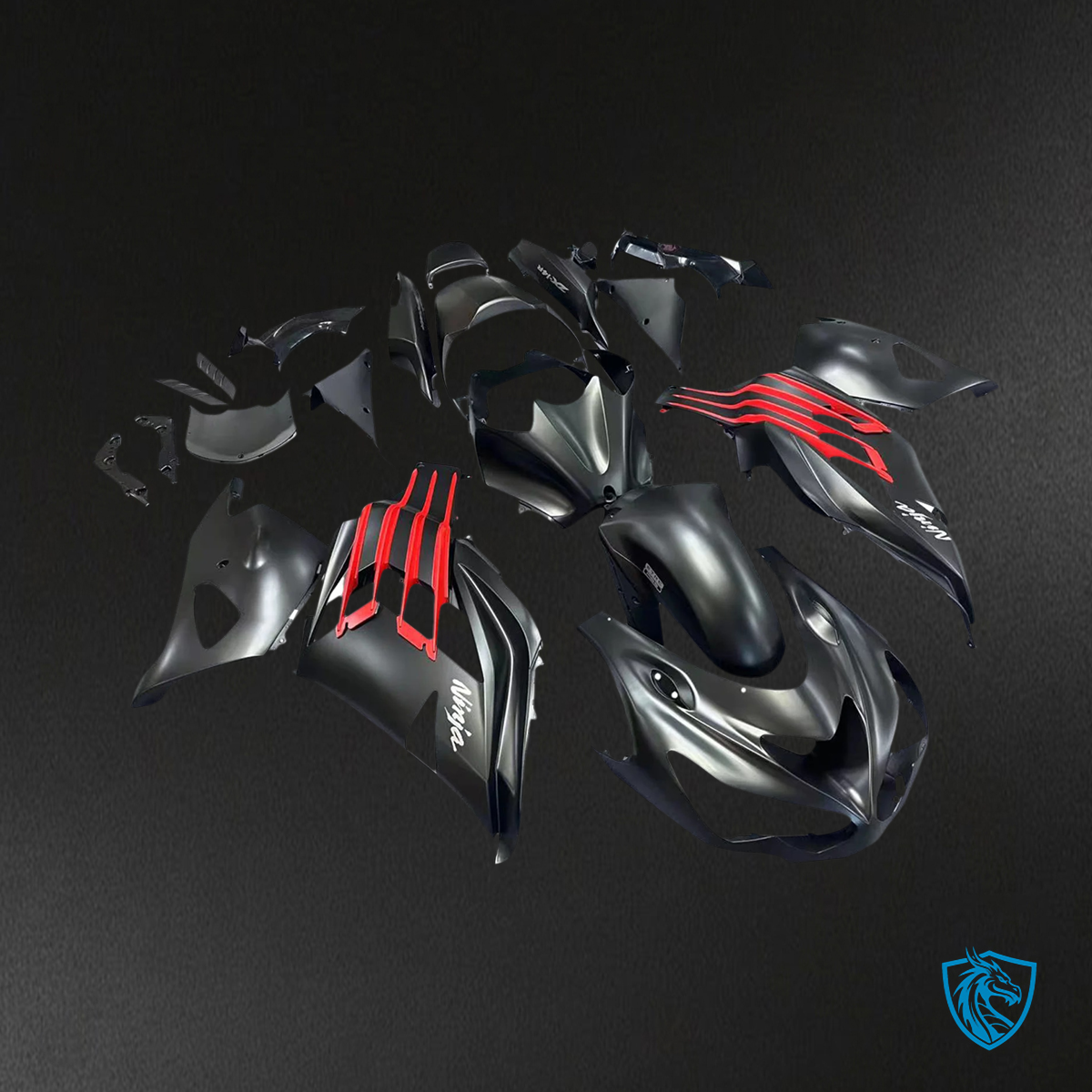 Kawasaki ZX14R (2012-2025) Black & Red - Fairing Kit