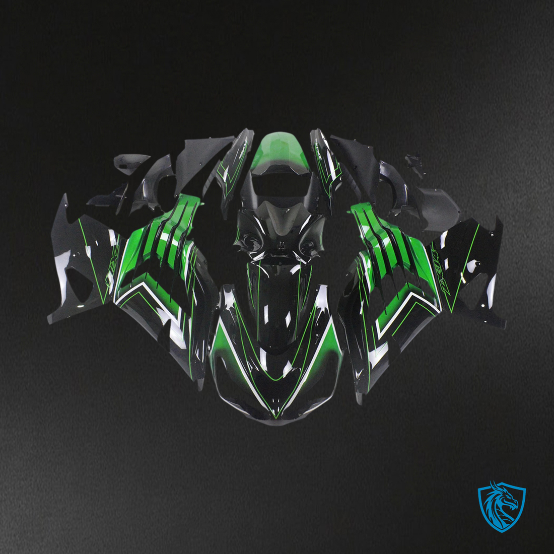 Kawasaki ZX14R (2012-2025) Black & Green - Fairing Kit