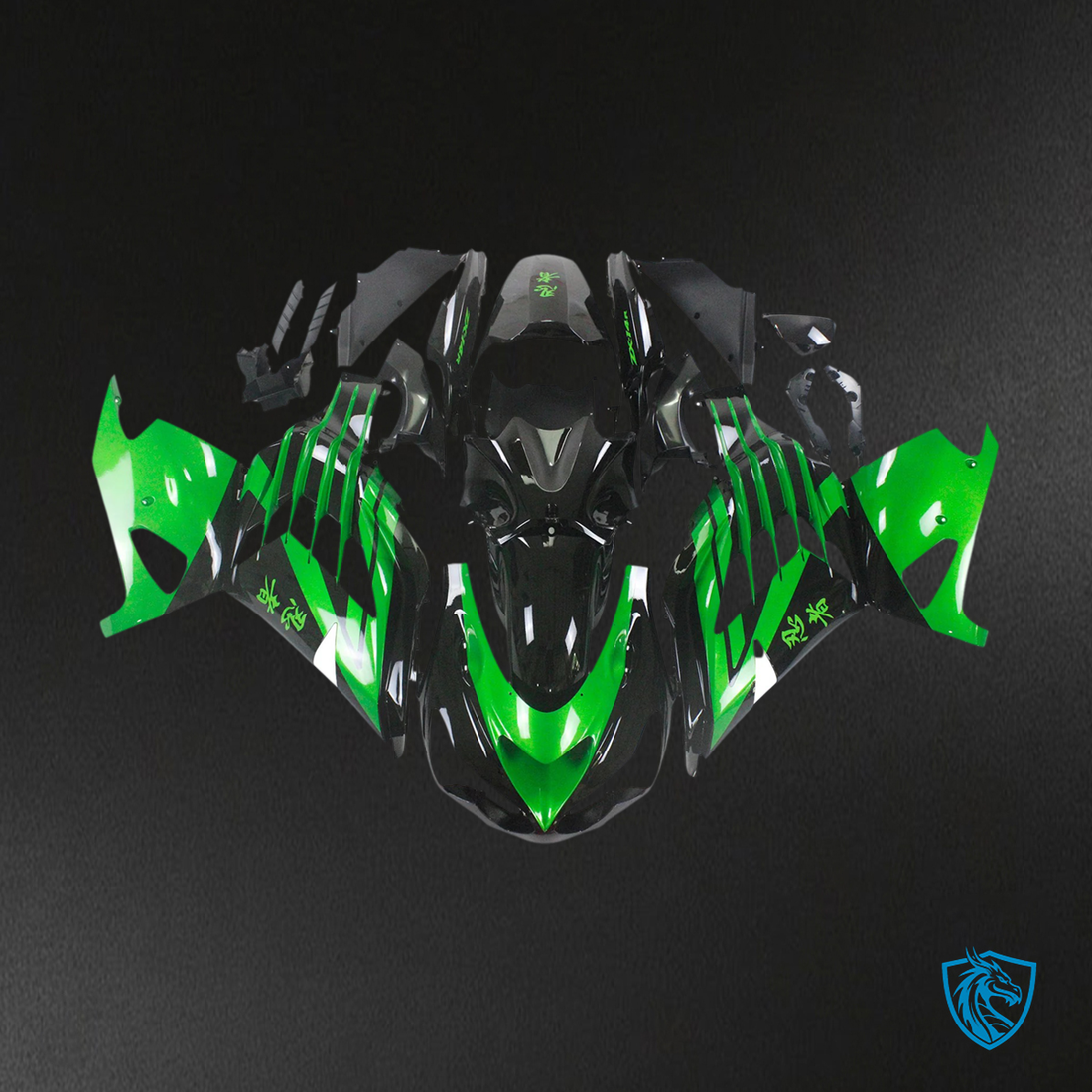 Kawasaki ZX14R (2012-2025) Green & Black - Fairing Kit