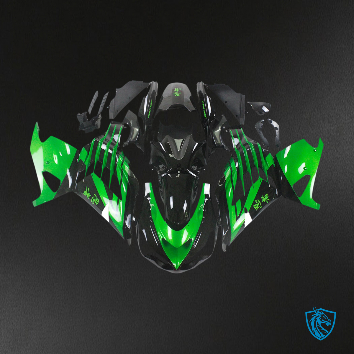 Kawasaki ZX14R (2012-2025) Green & Black - Fairing Kit