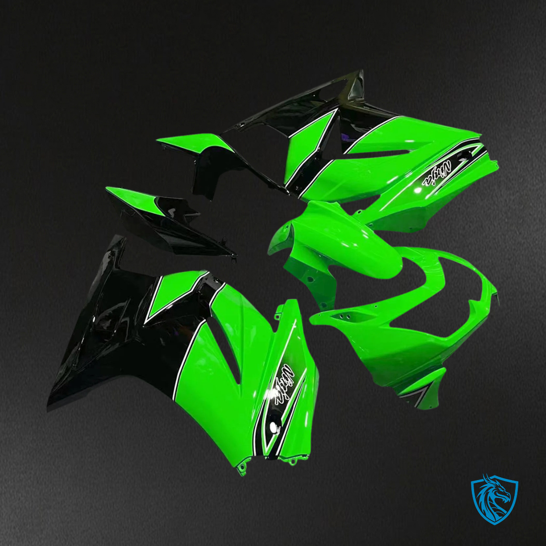 Kawasaki ZX250 (2008-2012) Green & Black - Fairing Kit
