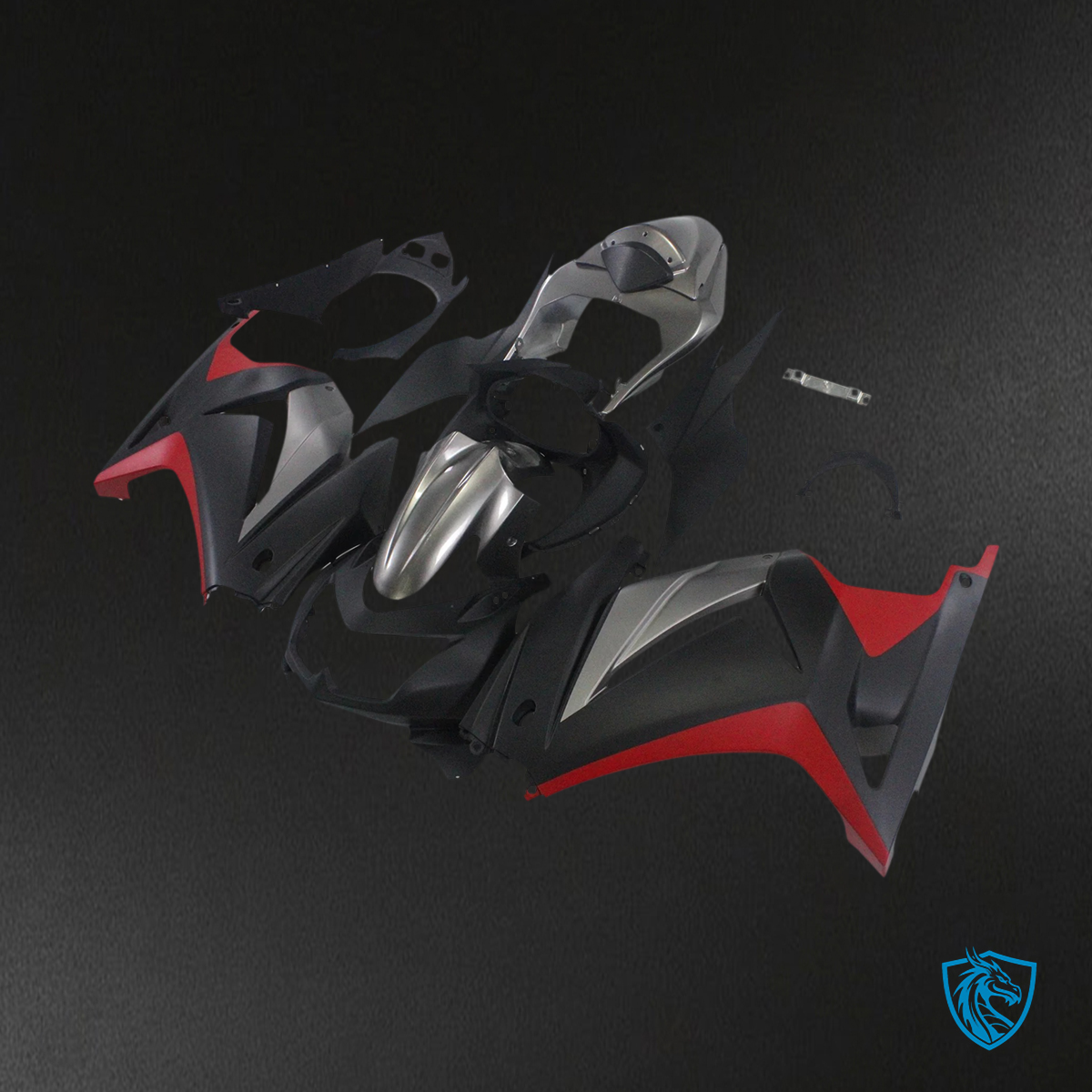 Kawasaki ZX250 (2008-2012) Matte Black & Red - Fairing Kit