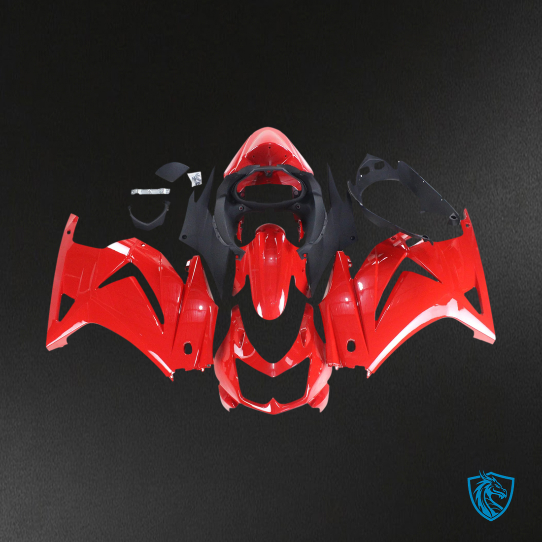 Kawasaki ZX250 (2008-2012) Red & Black - Fairing Kit