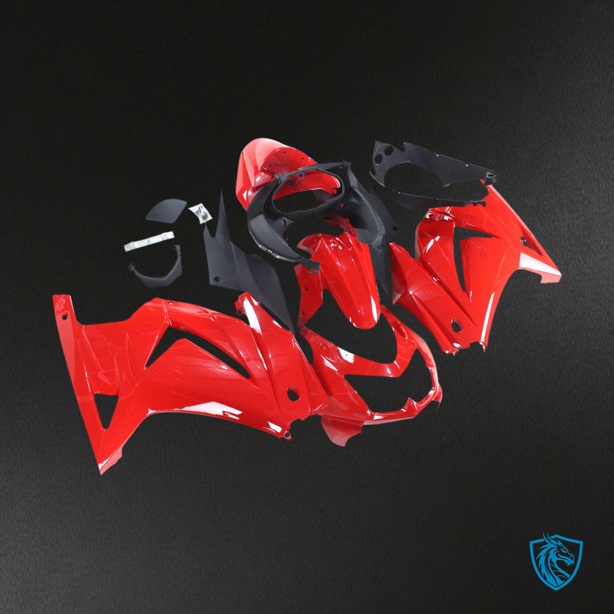 Kawasaki ZX250 (2008-2012) Red & Black - Fairing Kit