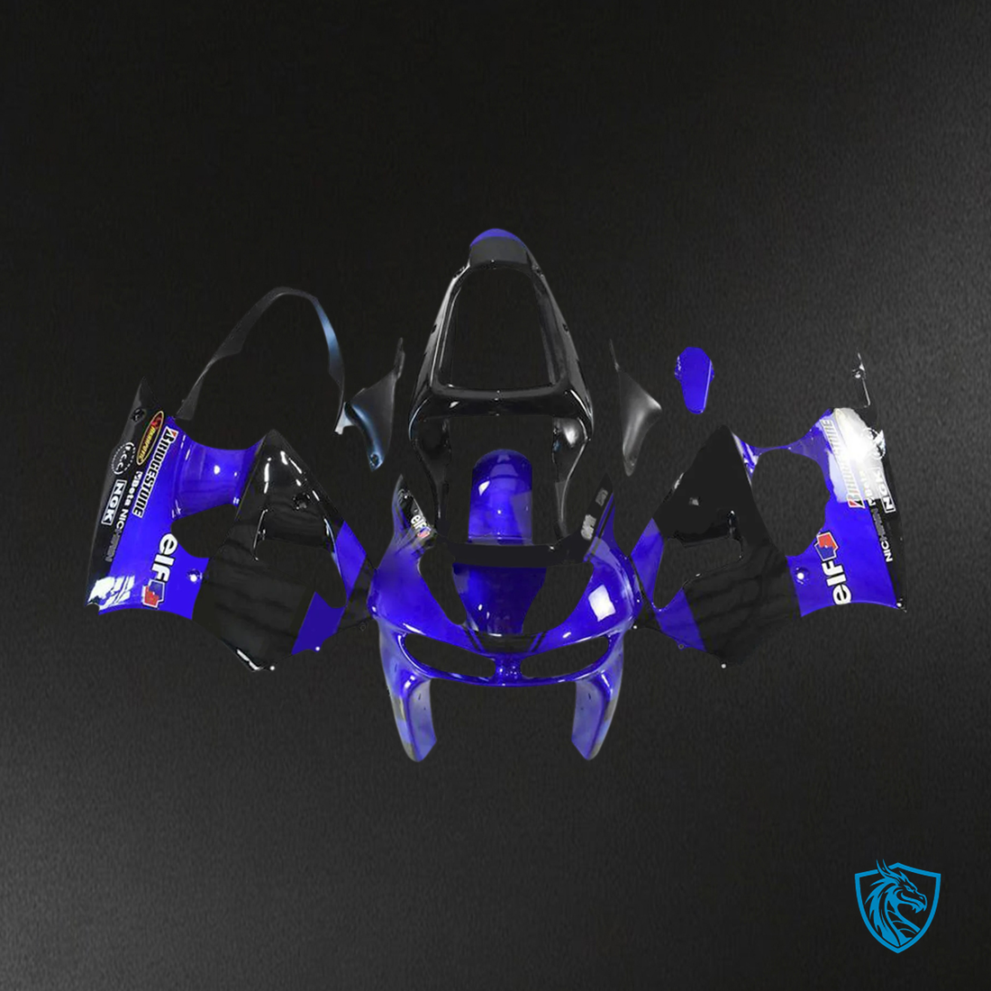 Kawasaki ZX6R (1998-1999) Black & Blue - Fairing Kit