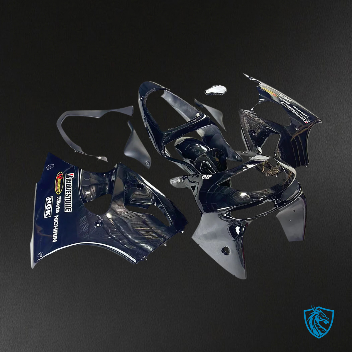 Kawasaki ZX6R (1998-1999) Black - Fairing Kit
