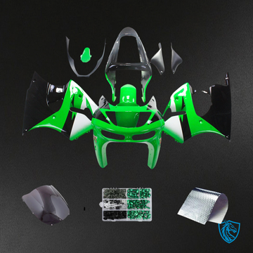 Kawasaki ZX6R (1998-1999) Green, White & Black - Fairing Kit