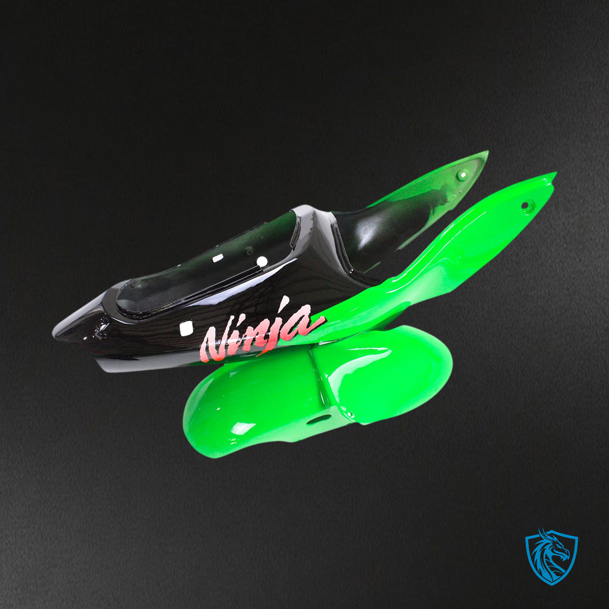 Kawasaki ZX6R (1998-1999) Green, White & Black - Fairing Kit