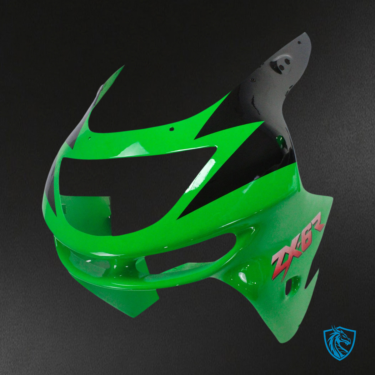 Kawasaki ZX6R (1998-1999) Green, White & Black - Fairing Kit