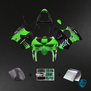 Green & Black with White Line