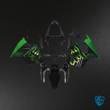 Kawasaki ZX6R (2000-2002) Green Glossy Flame Uni - Fairing Kit | ABS Bodywork