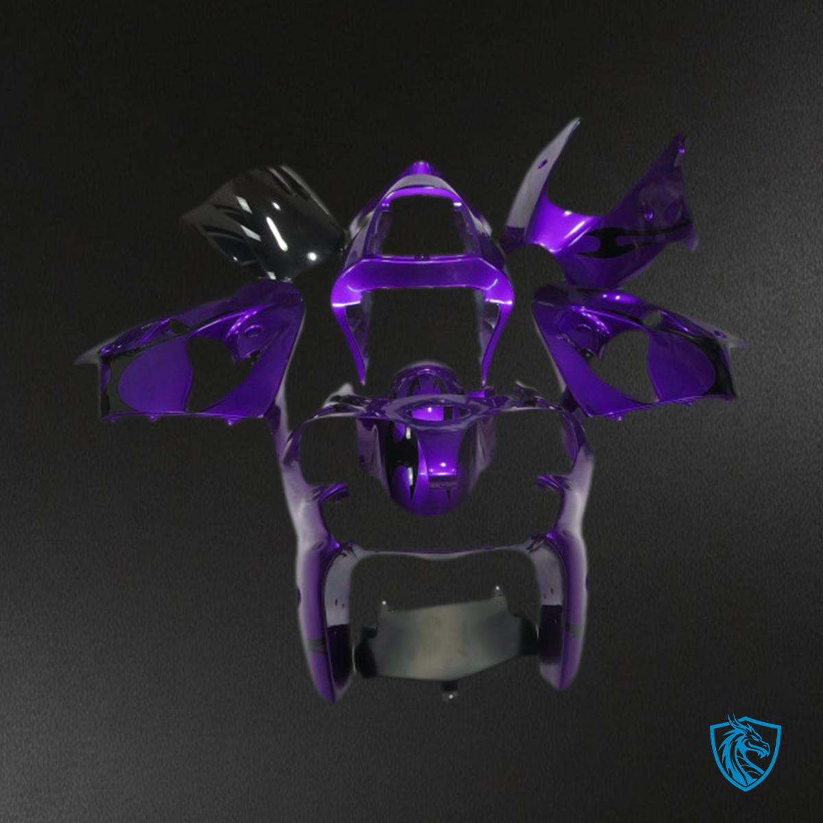 Kawasaki ZX6R (2000-2002) Metallic Purple Motorcycle - Custom ABS Fairing Kit