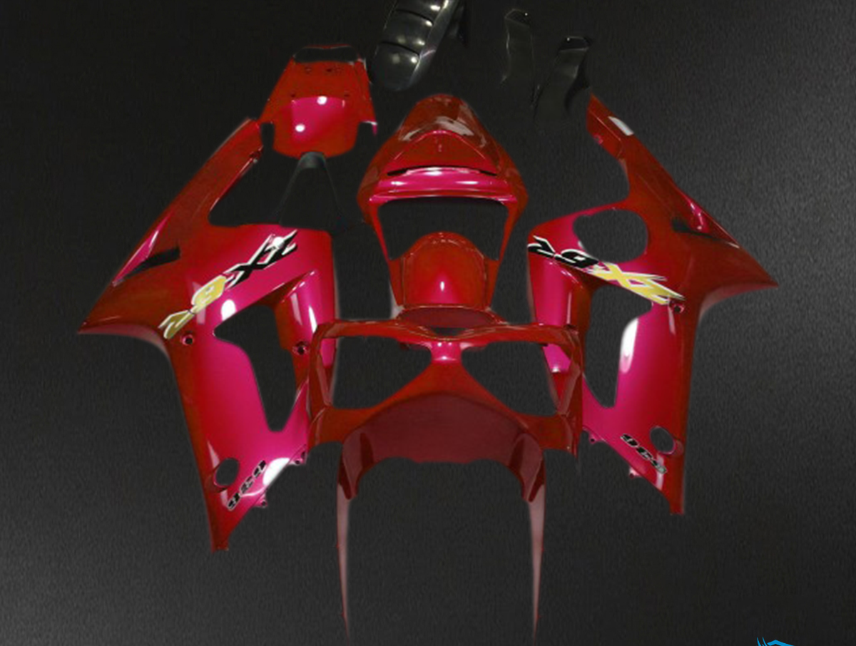 Kawasaki ZX6R (2003-2004) Candy Red Motorcycle - Custom ABS Fairing Kit