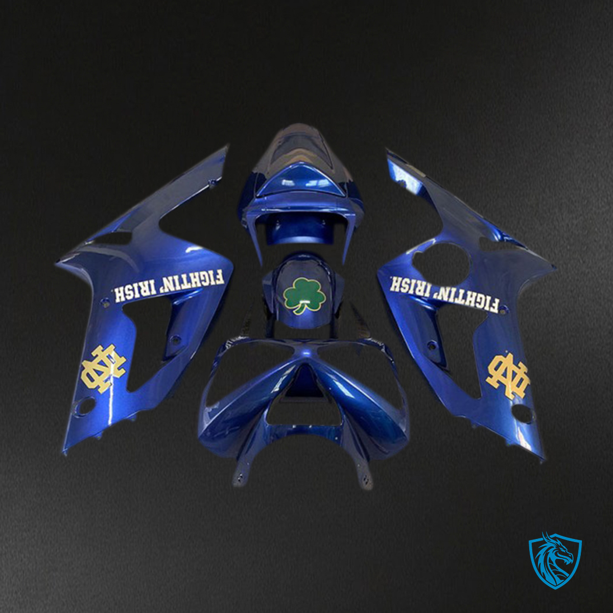 Kawasaki ZX6R (2003-2004) Deep Blue - MERGEment Motorcycle Fairings Kit