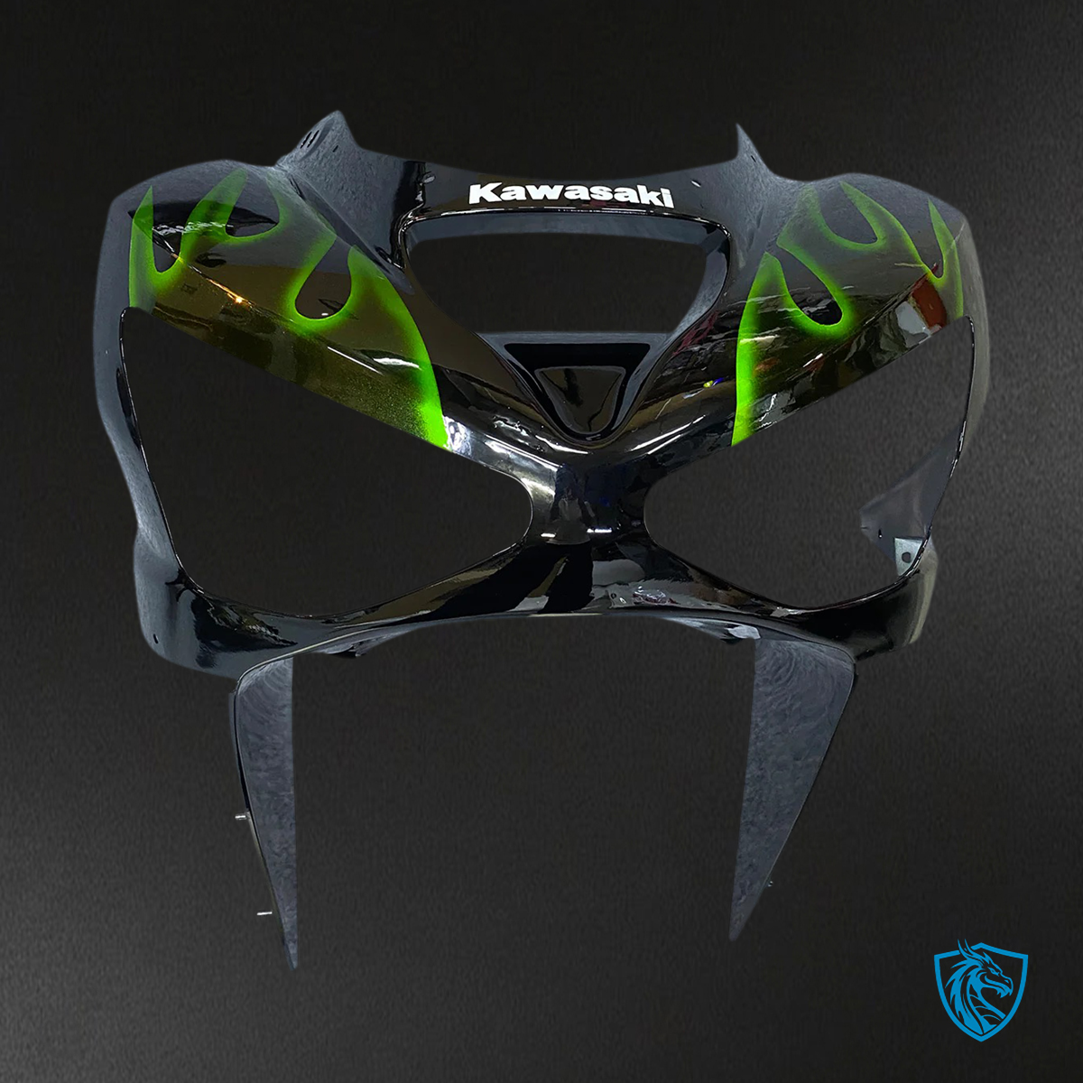 Kawasaki ZX6R (2003-2004) Black & Green  Fairing - Kit