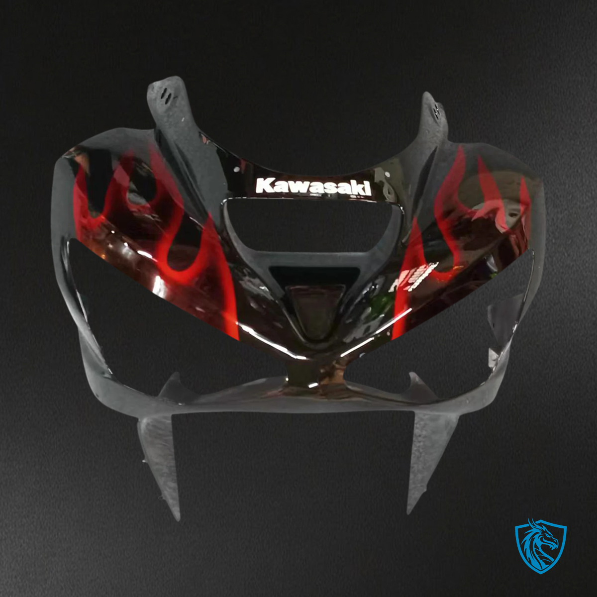 Kawasaki ZX6R (2003-2004) Black & Red Fairing - Kit