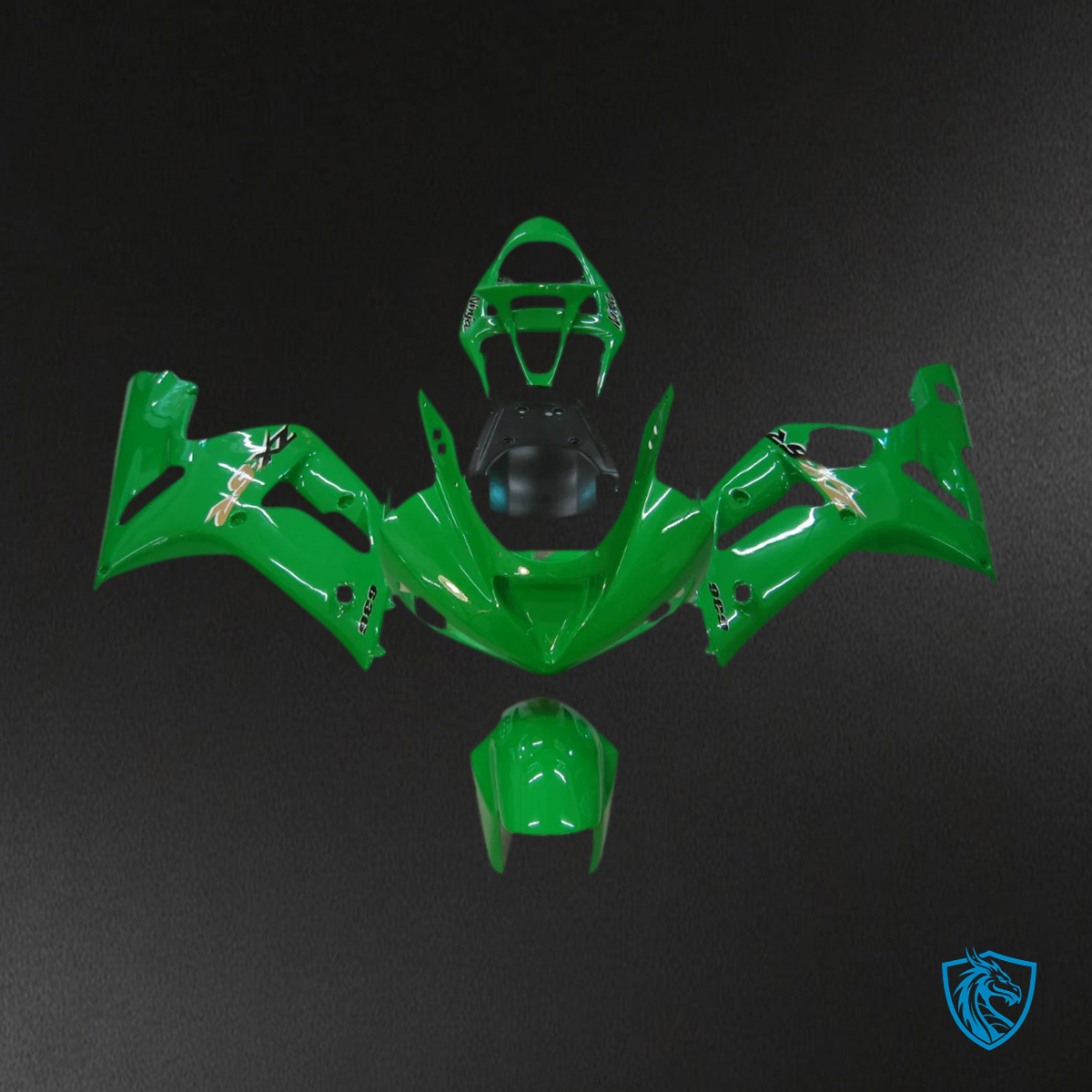 Kawasaki ZX6R (2003-2004) Green Fairing - Kit