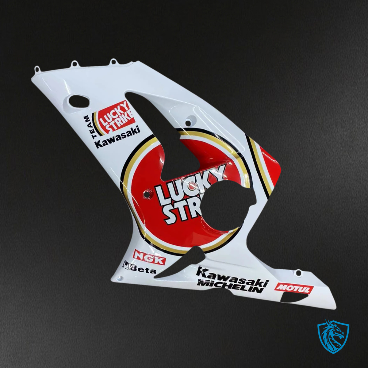 Kawasaki ZX6R (2003-2004) White & Red Fairing - Kit