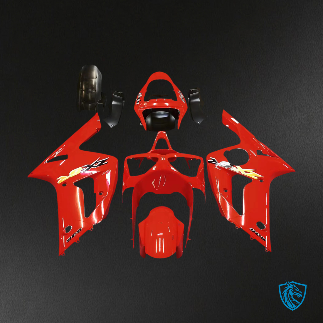 Kawasaki ZX6R (2003-2004) Red - Fairing Kit