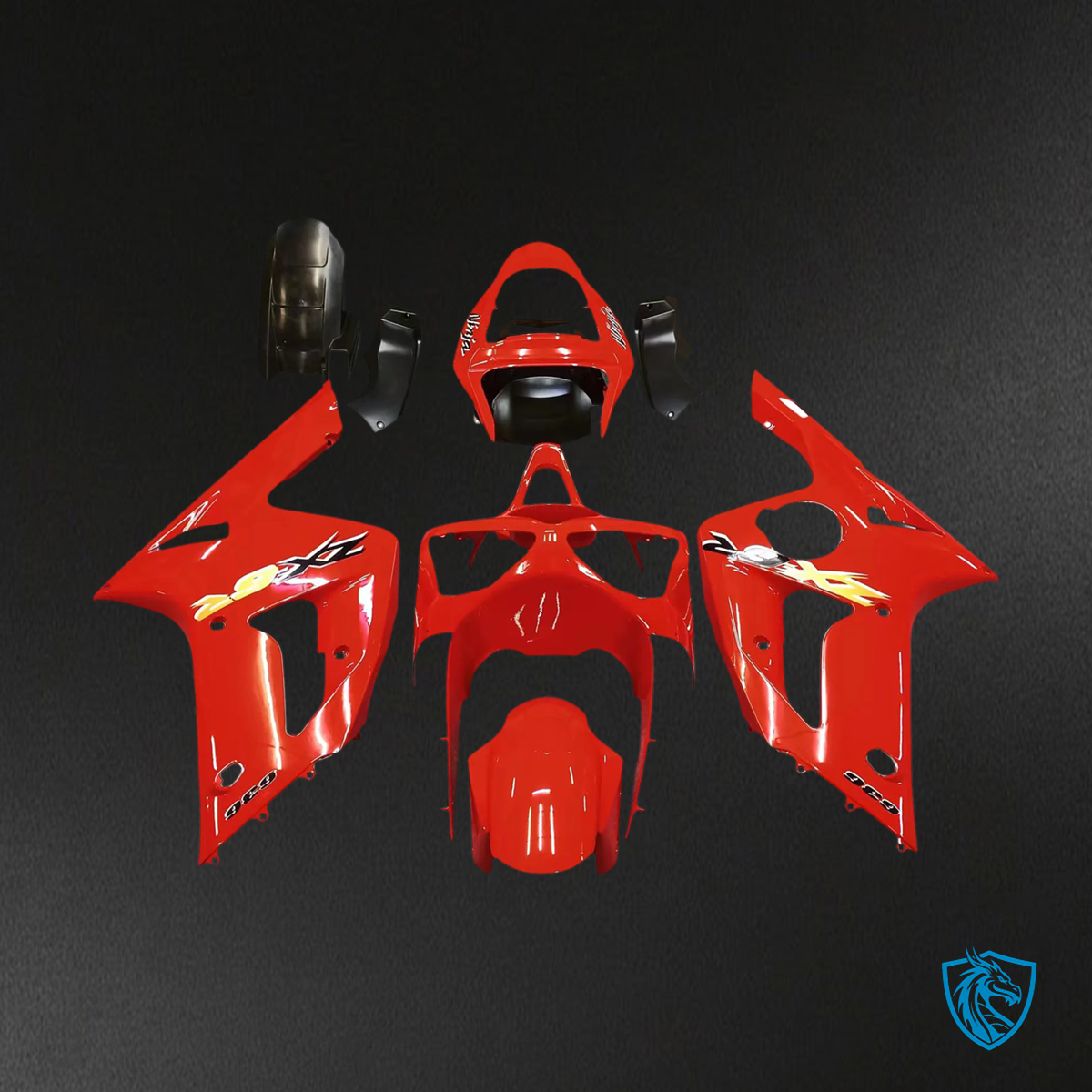 Kawasaki ZX6R (2003-2004) Red - Fairing Kit