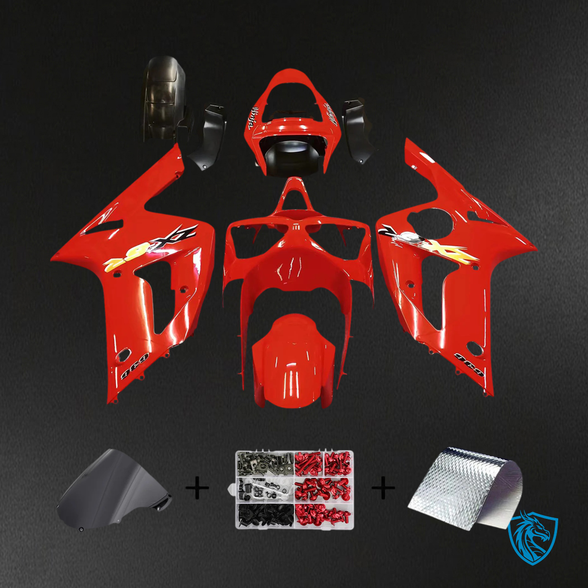 Kawasaki ZX6R (2003-2004) Red - Fairing Kit