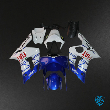 Kawasaki ZX6R (2003-2004) White & Blue - Fairing Kit