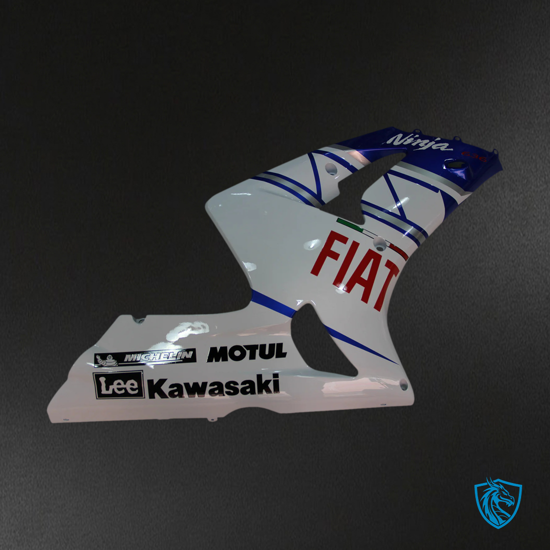 Kawasaki ZX6R (2003-2004) White & Blue - Fairing Kit