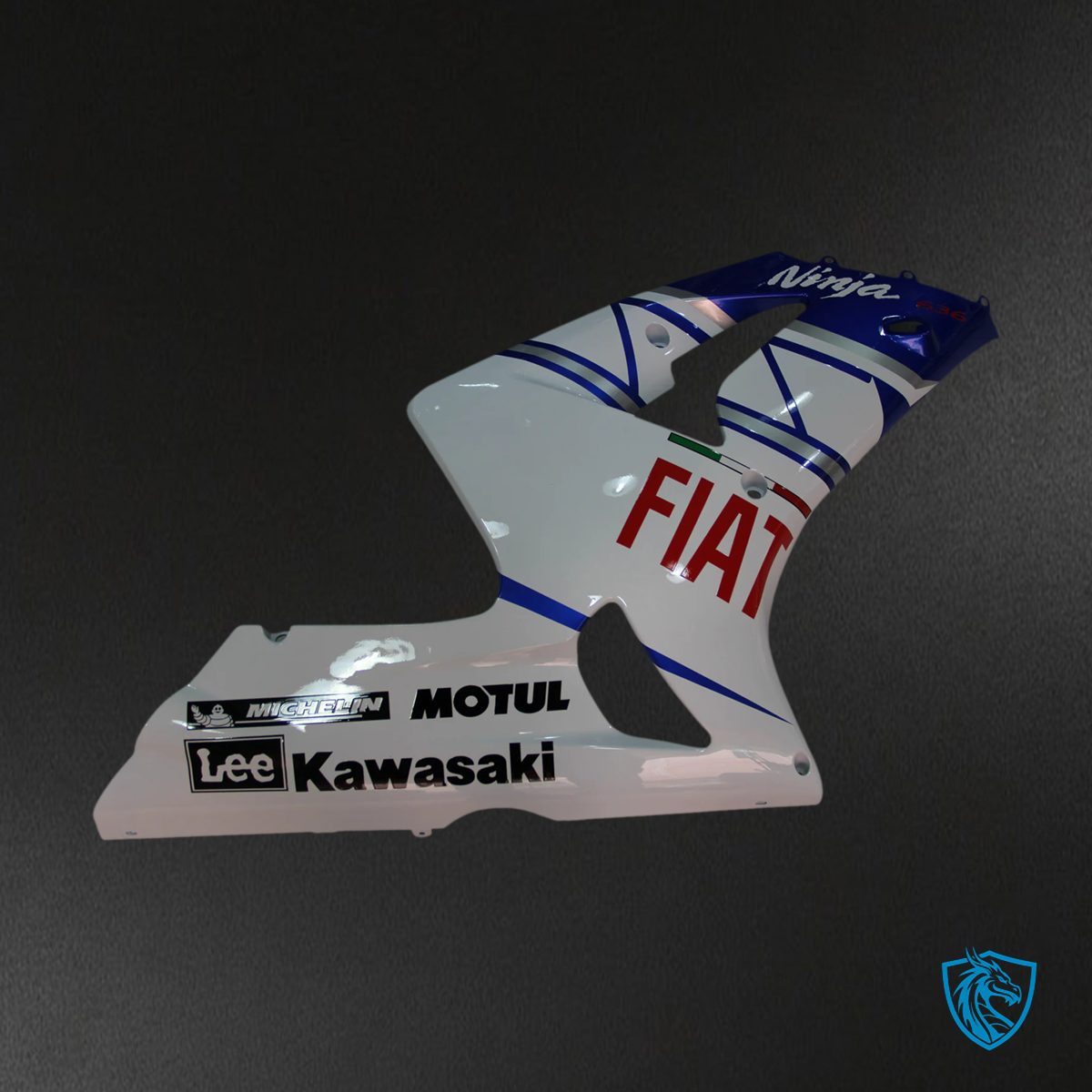 Kawasaki ZX6R (2003-2004) White & Blue - Fairing Kit
