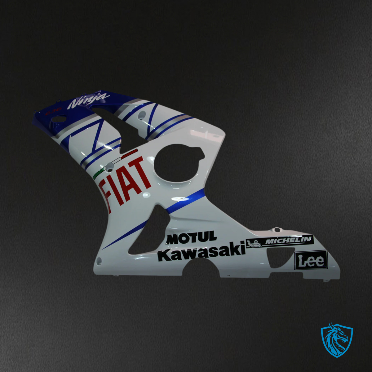 Kawasaki ZX6R (2003-2004) White & Blue - Fairing Kit
