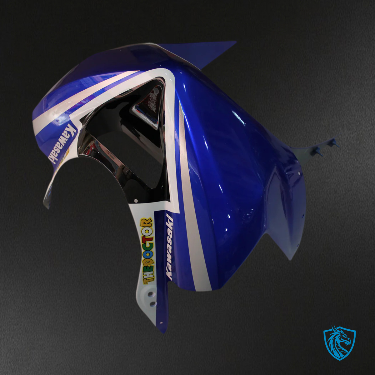 Kawasaki ZX6R (2003-2004) White & Blue - Fairing Kit