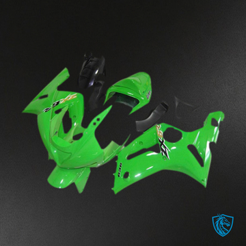 Kawasaki ZX6R (2003-2004) Green & Black Check Motorcycle - Custom ABS Fairing Kit