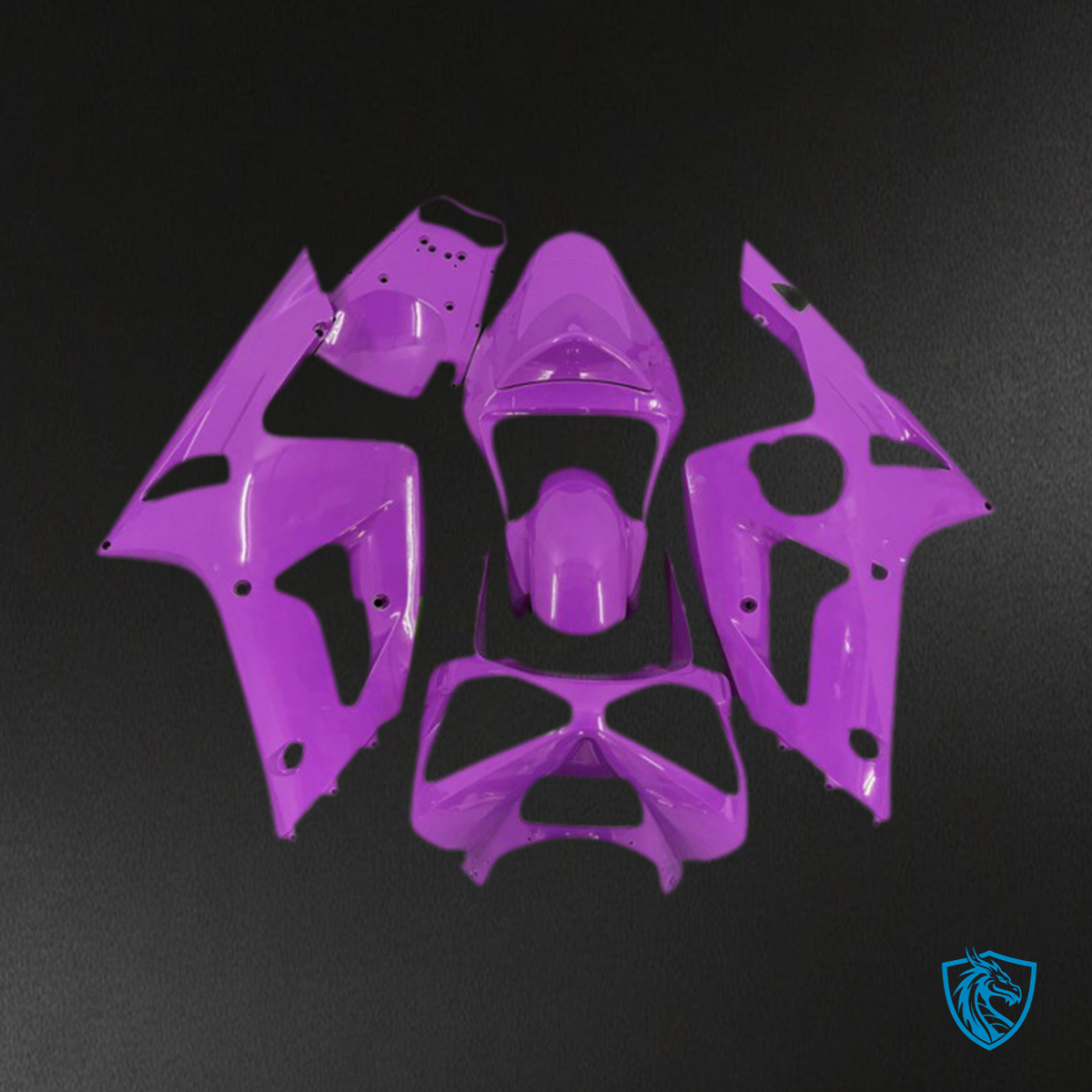 Kawasaki ZX6R (2003-2004) Purple Solid Color Motorcycle - Custom ABS Fairing Kit