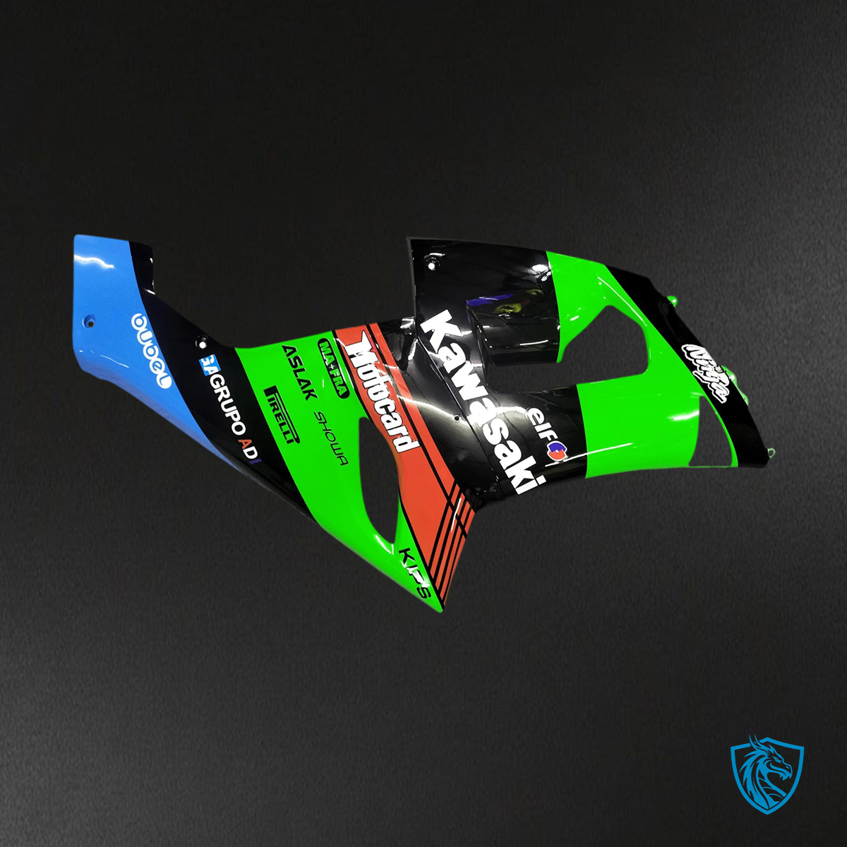 Kawasaki ZX6R (2005-2006) Green Black & Red - Fairing Kit