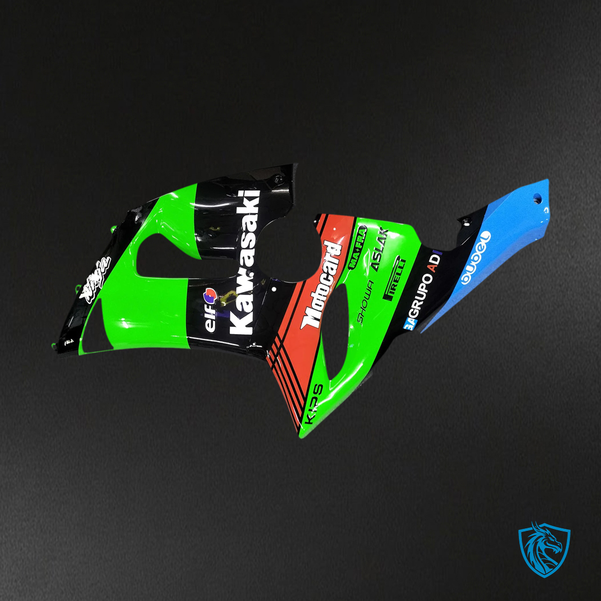 Kawasaki ZX6R (2005-2006) Green Black & Red - Fairing Kit