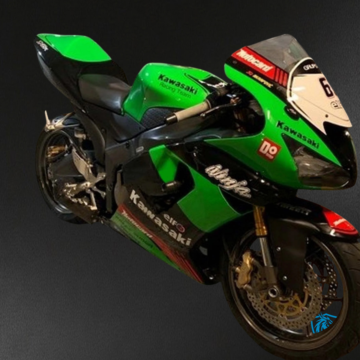 Kawasaki ZX6R (2005-2006) Black & Green - Fairing Kit