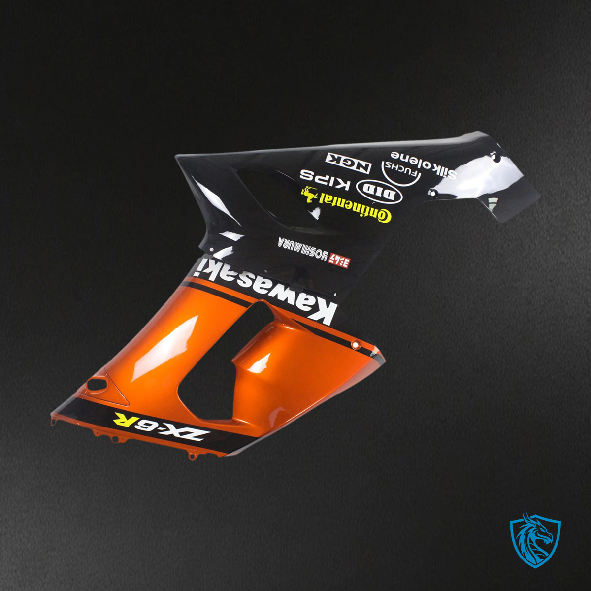 Kawasaki ZX6R (2005-2006) Black & Orange Mix - Fairing Kit
