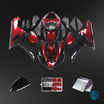 Kawasaki ZX6R (2005-2006) Black & Red - Fairing Kit