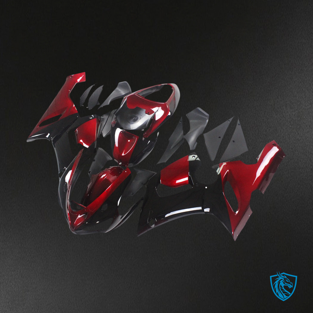 Kawasaki ZX6R (2005-2006) Black & Red - Fairing Kit