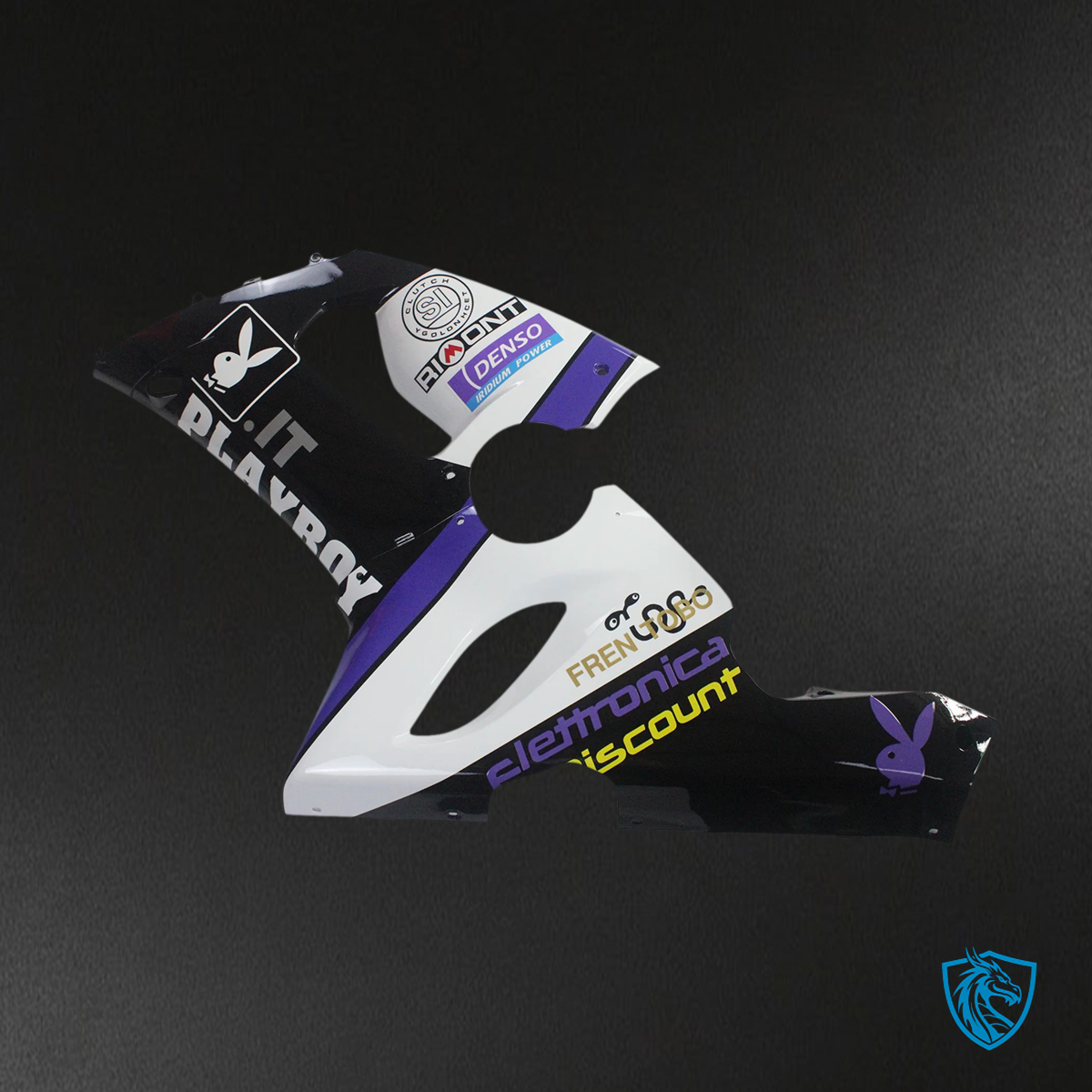 Kawasaki ZX6R (2005-2006) Black & White Playboy - Fairing Kit