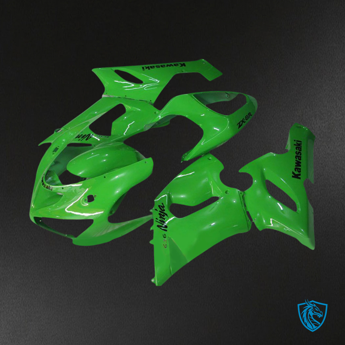 Kawasaki ZX6R (2005-2006) Green - Fairing Kit