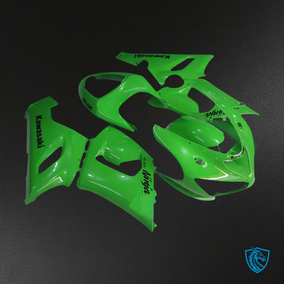 Kawasaki ZX6R (2005-2006) Green - Fairing Kit