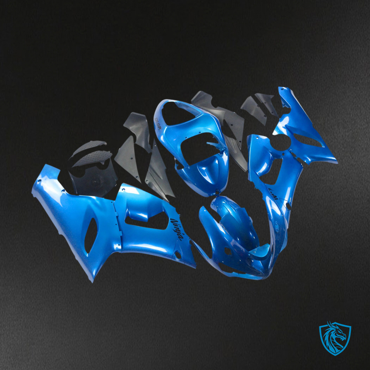 Kawasaki ZX6R (2005-2006) Gloss Blue - Fairing Kit