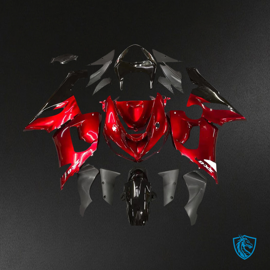 Kawasaki ZX6R (2005-2006) Red & Black - Fairing Kit