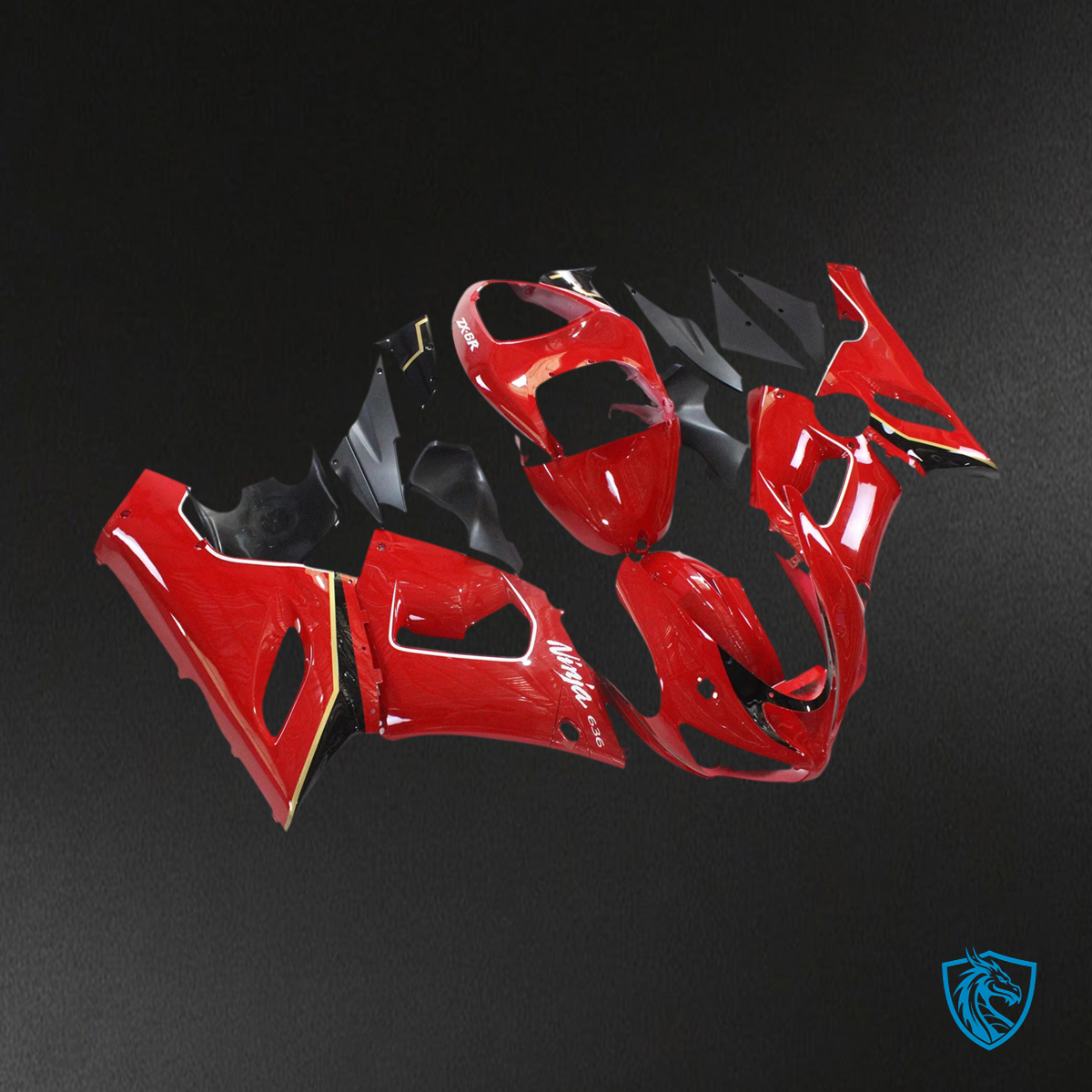 Kawasaki ZX6R (2005-2006) Red - Fairing Kit