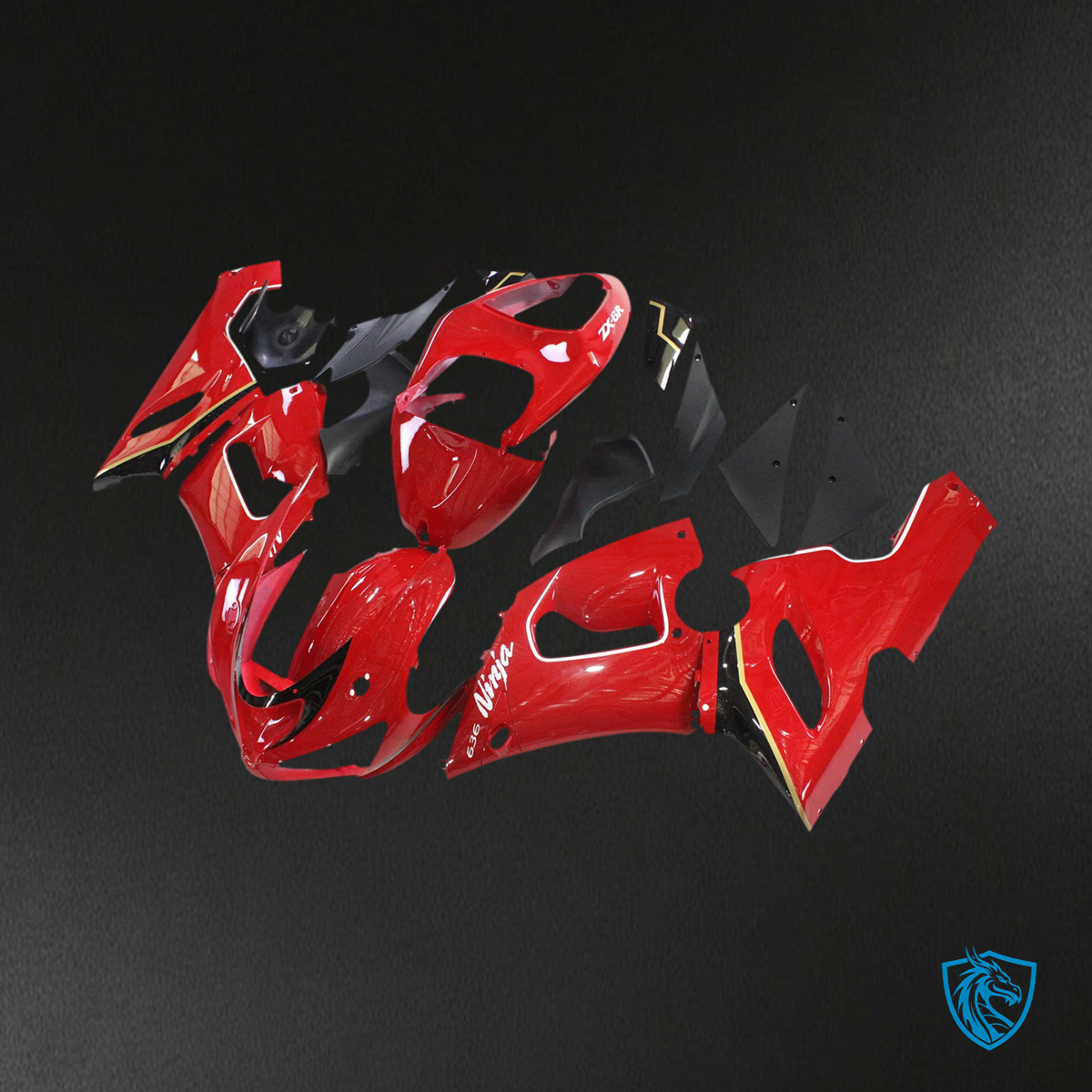 Kawasaki ZX6R (2005-2006) Red - Fairing Kit